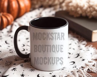 Mug Mockup Black Handle Mug Mockup Tumbler Mockups Black Coffee Cup Mock-ups Spooky Halloween Mockup Blank Coffee Mug Mock up Fall Mockups