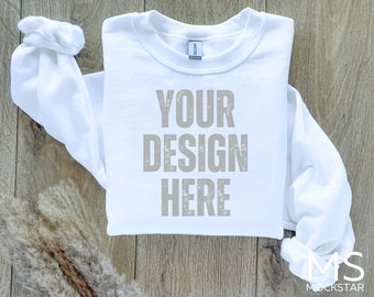 Gildan 18000 Mockup Sweatshirt Mockup Gildan White Sweatshirt Mockup Gildan Sweatshirt Mockup Gildan 18000 White Folded Sweatshirt Mock up