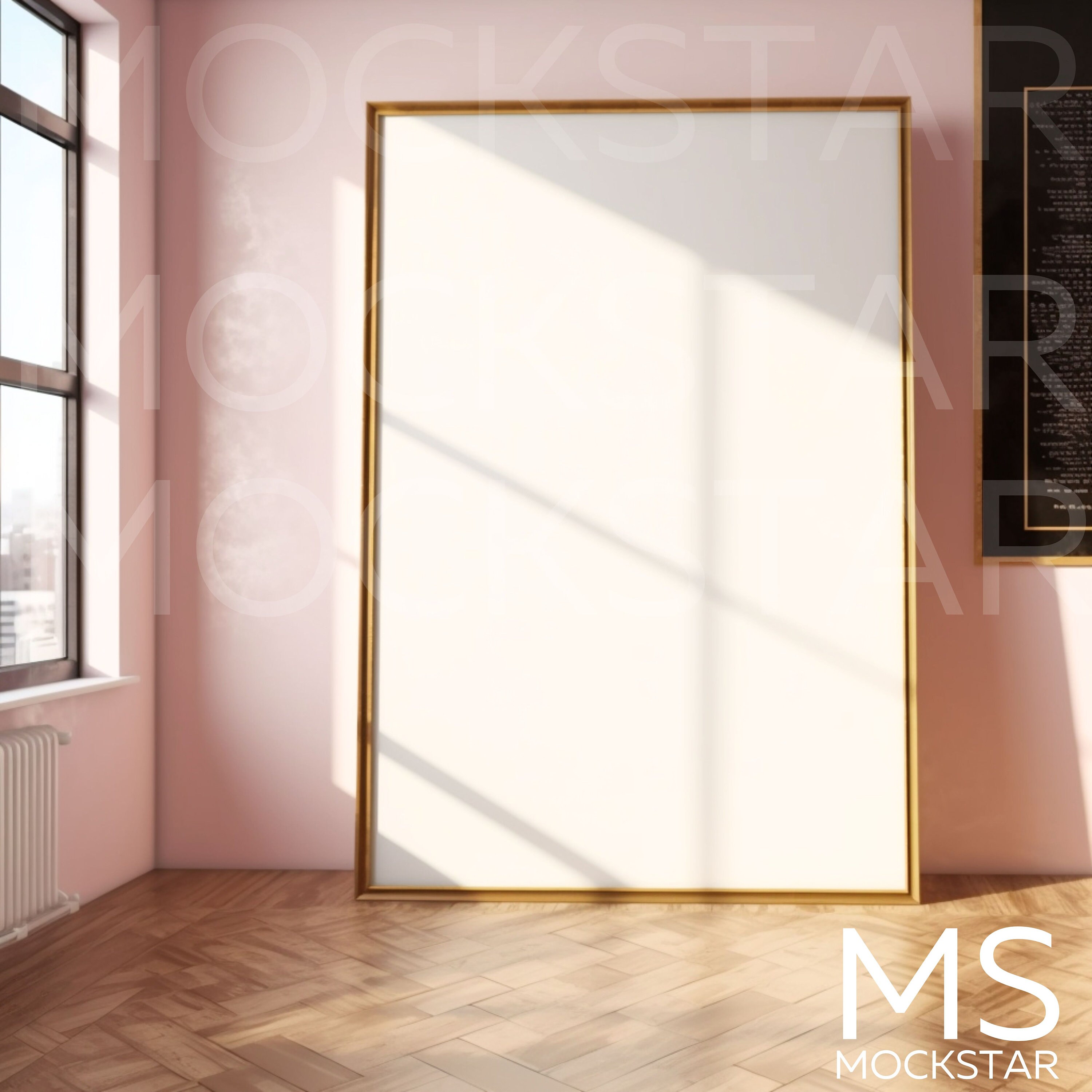 Frame Mockup Gold Frame Wallpaper Mockup Wooden Frame Mockup Etsy