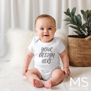 Infant Bodysuit Mock ups White Baby Bodysuit Mockup Bodysuit Mockup Bundle Kids Styled Photography Kids Mock up Bundle Kids Tshirt Mockup