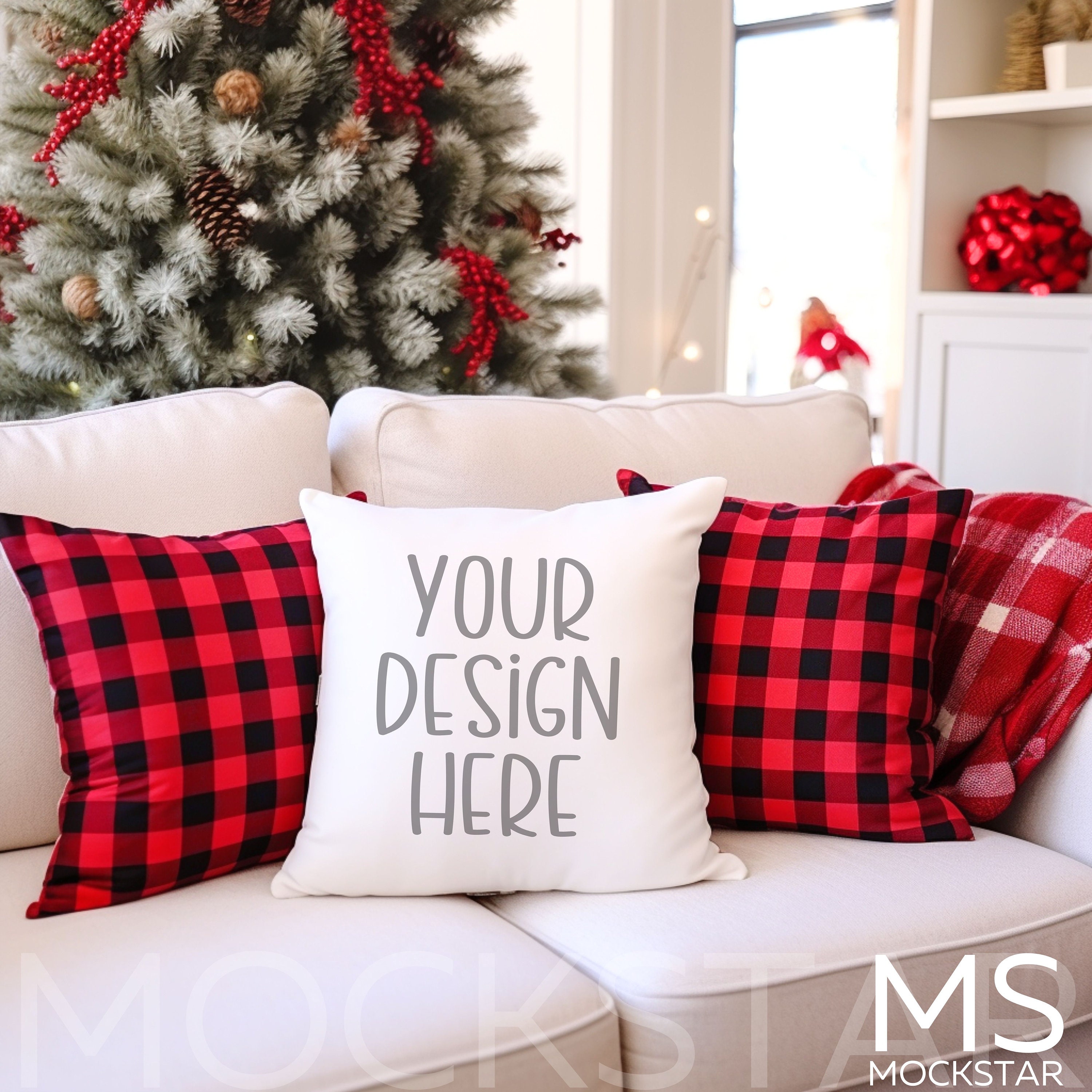 28 Christmas Throw Pillows That Embody the Holiday Spirit  Christmas  decorations living room, Christmas living rooms, Throw pillows christmas