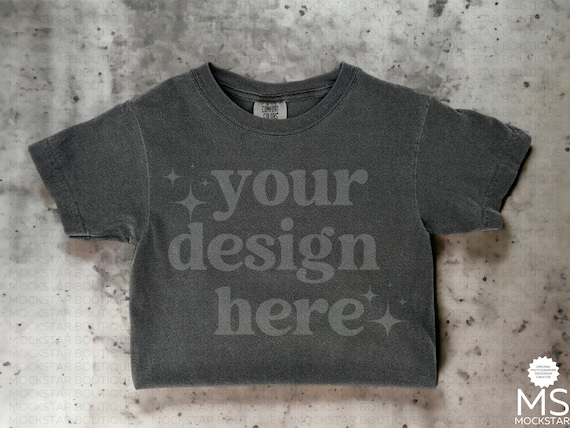 Comfort Colors Mockup Pepper Kids Comfort Colors C9018 Pepper Comfort Colors Shirt Mockup Grey tshirt Mockup Youth Shirt Mockups Flat Lay