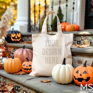 Halloween Mockup Tote Bag Mockup Bundle Natural Canvas Tote Bag Mock up Bundle Shopping Bag Mockup Tote Bag Mockups Fall Mockup Tote Mockups