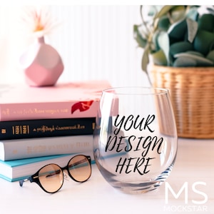 Stemless Wine Glass Mockup Wine Glass Mockup No Stem Glass Mock Up Stemless Wine Glass Styled Stock Photography Mock Up JPG Digital Download