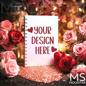 Spiral Notebook Mockup Blank Notebook Mockup Planner Mockup Journal Mockup Bundle Valentines Day Mockup Book Mock Ups Spiral Journal Mock up