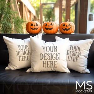 Pillow Mockup White Cushion Mockup Halloween Mockup Home Interior Mockup Bundle Styled Photography Fall MockUp JPG Digital Download Mock ups
