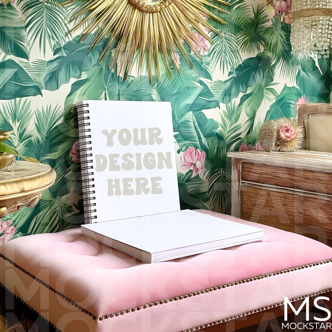 Spiral Notebook Mockup Blank Spiral Notebook Mockup Planner Mockup ...
