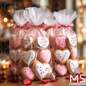 Valentines Day Mockup Round Tag Mockup White Sticker Label Mockup Bundle Favor Bag Mockup Cookie Sticker Mockup Candy Label Mock up Bundle