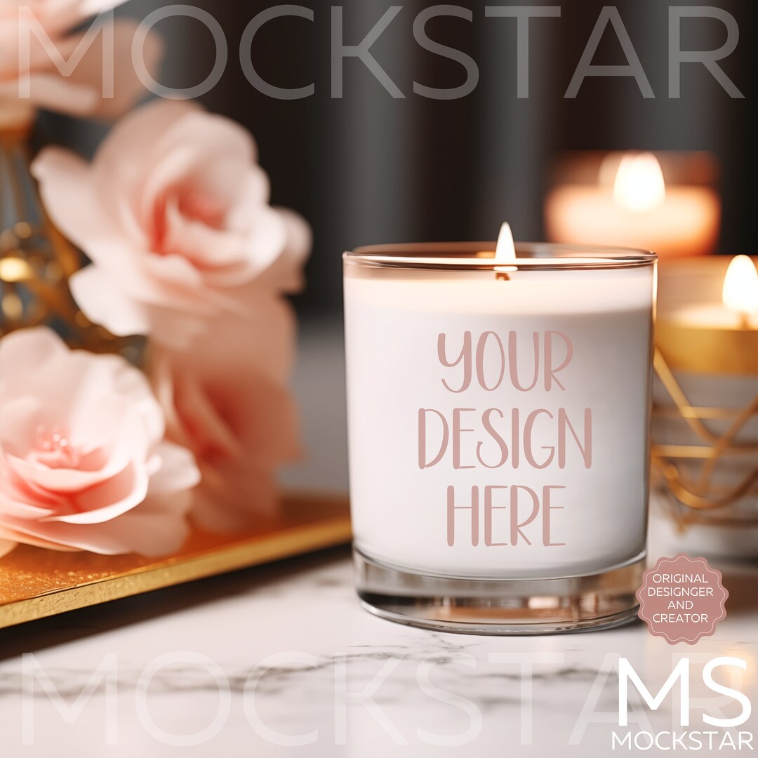 Candle Mockup Clear Candle Jar Mockup Candle Fall Mockup Bundle Print