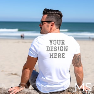 Gildan 64000 Mockup White Gildan 64000 Mockup Bundle Gildan 64000 Mock Up Mens Mockup Back of Shirt Mockup Shirt Mockup Gildan Mock Up