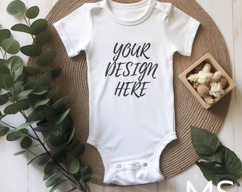 Infant Bodysuit Mock ups White Baby Bodysuit Mockup Bodysuit Mockup Bundle Kids Styled Photography Kids Mock up Bundle Kids Tshirt Mockup