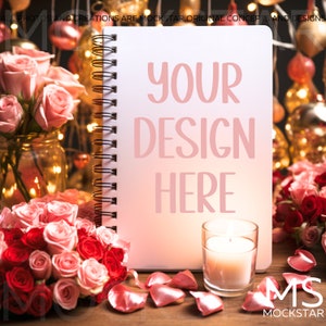 Spiral Notebook Mockup Blank Notebook Mockup Planner Mockup Journal Mockup Bundle Valentines Day Mockup Book Mock Ups Spiral Journal Mock up