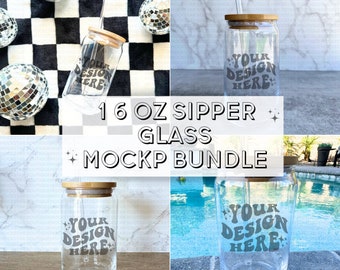 Sipper Glass Mockup Bundle Libbey Glass Mug Mockup Beer Can Mockup Coffee Mug Mockup Tumbler Mockups 16oz Glass Can Mock ups Sipper Mock ups