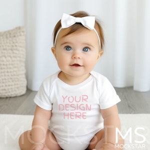 Infant Bodysuit Mock ups White Baby Bodysuit Mockup Bodysuit Mockup Bundle Kids Styled Photography Kids Mock up Bundle Kids Tshirt Mockup