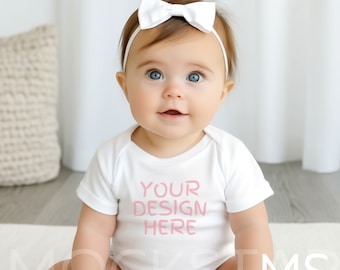 Infant Bodysuit Mock ups White Baby Bodysuit Mockup Bodysuit Mockup Bundle Kids Styled Photography Kids Mock up Bundle Kids Tshirt Mockup