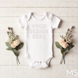 Infant Bodysuit Mock ups White Baby Bodysuit Mockup Bodysuit Mockup Bundle Kids Styled Photography Kids Mock up Bundle Kids Tshirt Mockup
