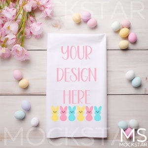 Towel Mockup White Kitchen Towel Mockup White Tea Towel Mockup Easter Mockup Kitchen Hand Towel Mock ups Spring Mockup Blank Towel Mock ups