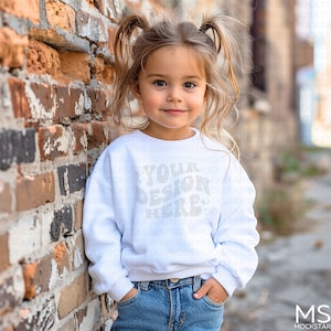 Gildan 18000 Mockup White Gildan 18000B Youth Sweatshirt Mockup Bundle Kids Crewneck Mockup Kids Gildan Mock ups tshirt Mockups Shirt Mockup