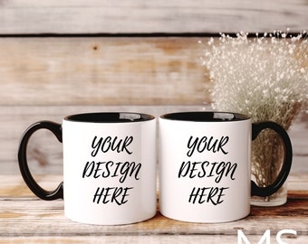 Black Handle Mug Mockup Black Coffee Cup Mockup Black Cup Mockup Bundle Coffee Cup Mockup Sublimation JPG Digital Download Coffee Mug MockUp