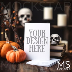 Greeting Card Mockup White Invitation Mockup Bundle Stationary Mockup Card Mock Up Bundle Canva Mockup Halloween Mockup 5x7 Card Mockups