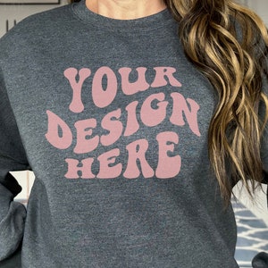 Gildan 18000 Dark Grey Mockup Oversized Grey Sweatshirt Mockup Model Mockup Trendy Mock Dark Gray Crewneck Aesthetic Mockup Outdoor Mockup