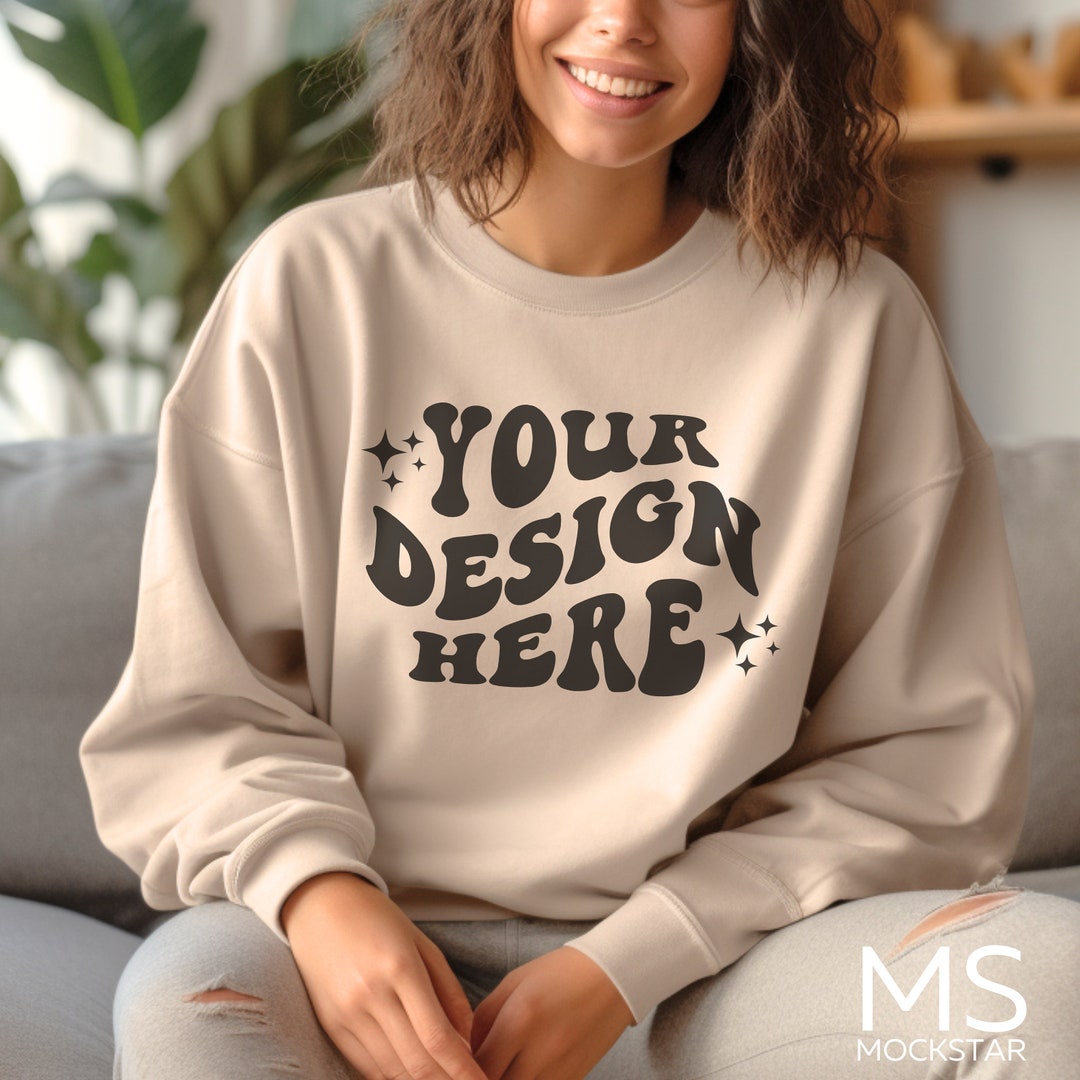 Gildan 18000 Mockup SAND Sweatshirt Mockup Gildan Sand - Etsy