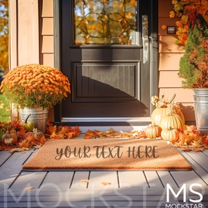 Coir Doormat Mockup Fall Doormat Mockup JPG File Flat Lay Fall Mockup Doormat Mockups Christmas Mockup Bundle Mock ups Styled Photography