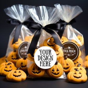 Round Tag Mockup White Sticker Label Mockup Cookie Mockup Favor Mockup Halloween Mockup Photo Mock up Cookie Candy Mockup Bundle Fall Mockup