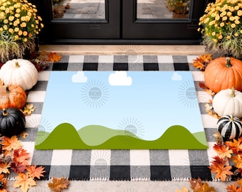 Doormat Mockup Canva Template Coir Welcome Door Mat Drop & Drag Print on Demand Editable Templates Fall Mockups Digital Download Files