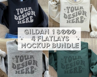 Gildan 18000 Mockup Bundle Green Gildan Mock up Bundle Sand Gildan Sweatshirt Mockup Gildan 18000 Black Gildan folded Sweatshirt Mock ups