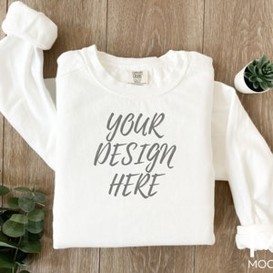 Comfort Color Sweatshirt Mockup Comfort Color 1566 White Mockup Sweatshirt White Mockup Comfort Color 1566 Mockup Bundle Mockup tshirt