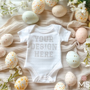 Infant Bodysuit Mock ups White Baby Bodysuit Mockup Bodysuit Easter Mockup Bundle Kids Short Sleeve Kids Mock up Bundle Kids Tshirt Mockup