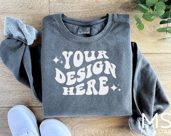 Comfort Color Sweatshirt Mockup Comfort Color 1566 Pepper Mockup Sweatshirt Pepper Mockup Comfort Color 1566 Mockup Bundle Mockup tshirt