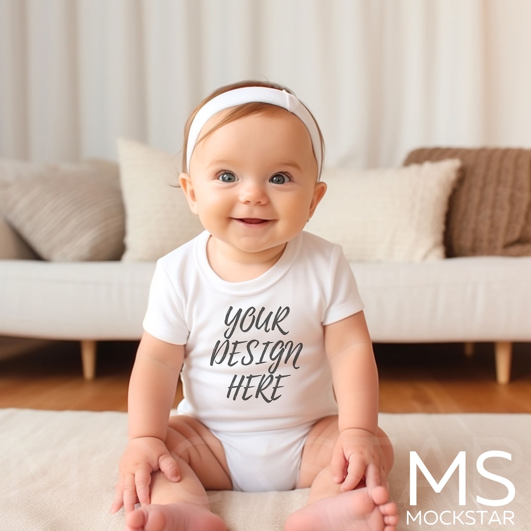 Infant Bodysuit Mock Ups White Baby Bodysuit Mockup Bodysuit Etsy