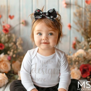 Infant Bodysuit Mock ups White Baby Bodysuit Mockup Bodysuit Easter Mockup Bundle Kids Long Sleeve Kids Mock up Bundle Kids Tshirt Mockup