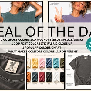 Comfort Colors Mockup 1717 TShirt Deal of the Day Color Chart Trending Digital Products Best Selling Items Print on Demand Etsy Top Sellers