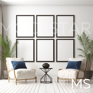 Black Frame Mockup Bundle Square Poster Mockup Home Interior Mockup Minimalist Mockup Digital Frames Mock Up Set of 3 Frames Mockup Wood