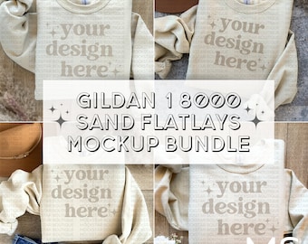 Gildan 18000 Mockup Sand Gildan Sweatshirt Mockup Bundle Sand Crewneck Sweatshirt Mockups tshirt Mockup Gildan 18000 Mockups Gildan Mock ups
