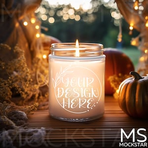Candle Mockup Clear Candle Jar Mockup Candle Fall Mockup Bundle Print on Demand Candle Halloween Mockup Candle Mock up Fall Candle Mock ups