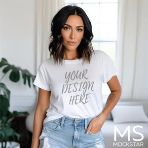 Gildan 64000 Mockup White Gildan 64000 Mockup Bundle Gildan 64000 Mock Up Model Mockup White Mockup Shirt Mockup Gildan Mock Up White Mockup