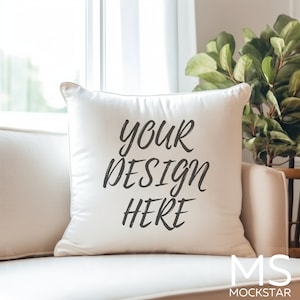 Throw Pillow Mock up Decorative Pillow Mockup Accent Pillow Mockup Farmhouse Pillow Photo Design Flat Lay Mock Up JPG Digital Download SVG