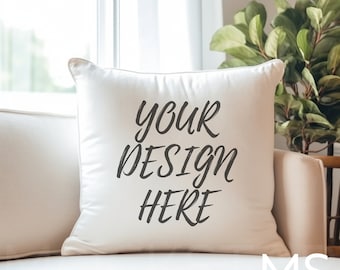 Throw Pillow Mock up Decorative Pillow Mockup Accent Pillow Mockup Farmhouse Pillow Photo Design Flat Lay Mock Up JPG Digital Download SVG