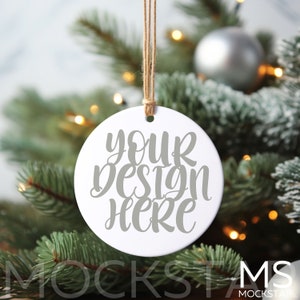 Christmas Mockup Blank White Round Ceramic Christmas Ornament Mockup Bundle Tree Ornament Mockup Christmas Mock ups Canva Mock up Bundle