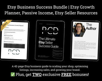 Etsy Business Success Bundle User Guide | Etsy Growth Planner & Seller Resources | Digital Products + 2 Free Business Tools