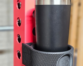 Knurled Rack Mounted Cupholder: Home Gym Accessory