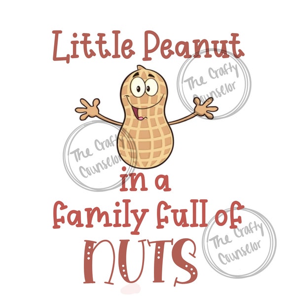 Little Peanut in a Family Full of Nuts PNG