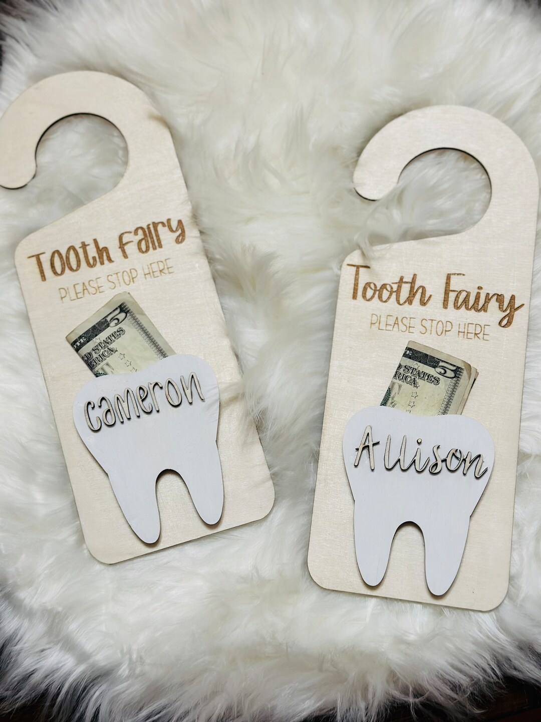 Custom Made Personalized Tooth Fairy Door Hanger 3D Wooden Engraved - Etsy