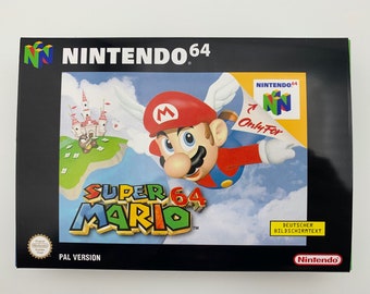 N64 Ersatzbox & Tray - Super Mario 64 Pal Ger KEIN SPIEL enthalten