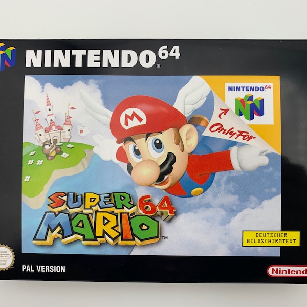 N64 Ersatzbox & Tray - Super Mario 64 Pal Ger KEIN SPIEL enthalten