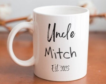 PERSONALIZED New uncle mug, new uncle gifts, new uncle gifts first time, uncle est 2023